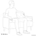 Loveseat bank met bolsters zwart 110 cm fluweel