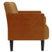 Loveseat bank met bolsters bruin 110 cm fluweel