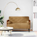 Loveseat bank met bolsters bruin 110 cm fluweel