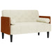 Loveseat bank met bolsters crème 110 cm fluweel