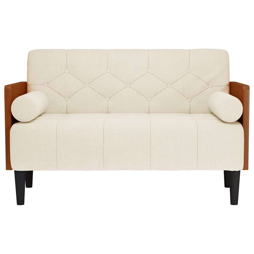 Tweezitsbank met kussen 110 cm linnen