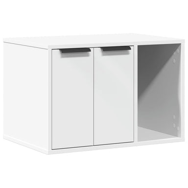 Kattenbakkast 60x40x40 cm bewerkt hout wit
