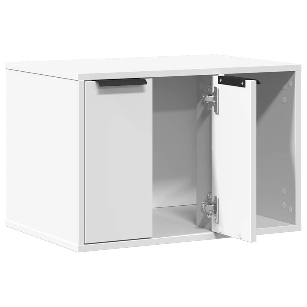 Kattenbakkast 60x40x40 cm bewerkt hout wit