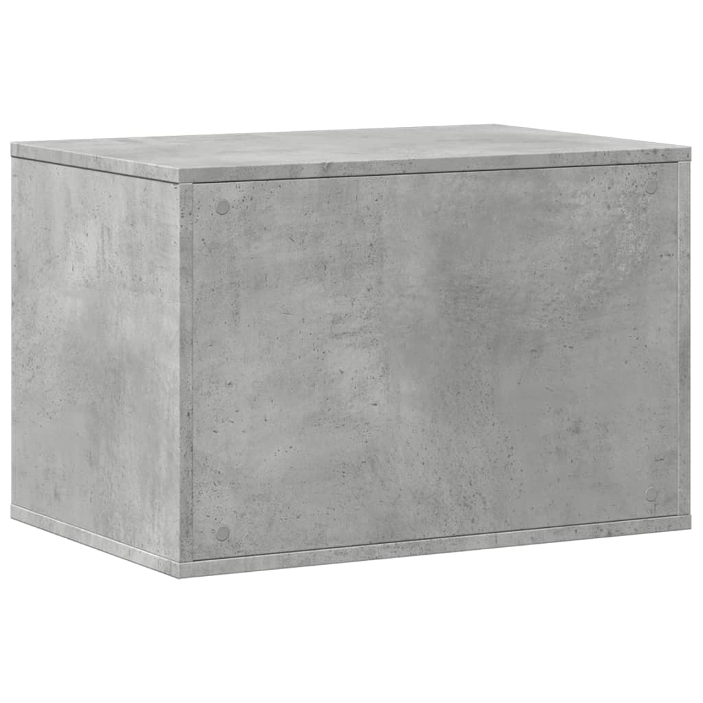 Kattenbakkast 60x40x40 cm bewerkt hout betongrijs