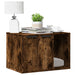 Kattenbakkast 60x40x40 cm bewerkt hout gerookt eikenkleurig