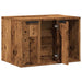 Kattenbakkast 60x40x40 cm bewerkt hout oud houtkleurig