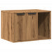 Kattenbakkast 60x40x40 cm bewerkt hout artisanaal eikenkleurig