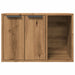 Kattenbakkast 60x40x40 cm bewerkt hout artisanaal eikenkleurig