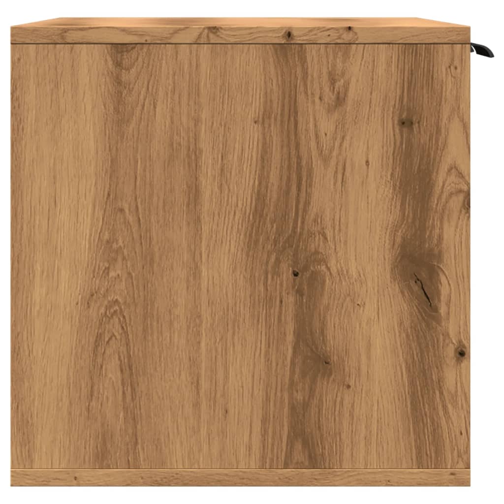 Kattenbakkast 60x40x40 cm bewerkt hout artisanaal eikenkleurig