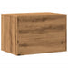 Kattenbakkast 60x40x40 cm bewerkt hout artisanaal eikenkleurig