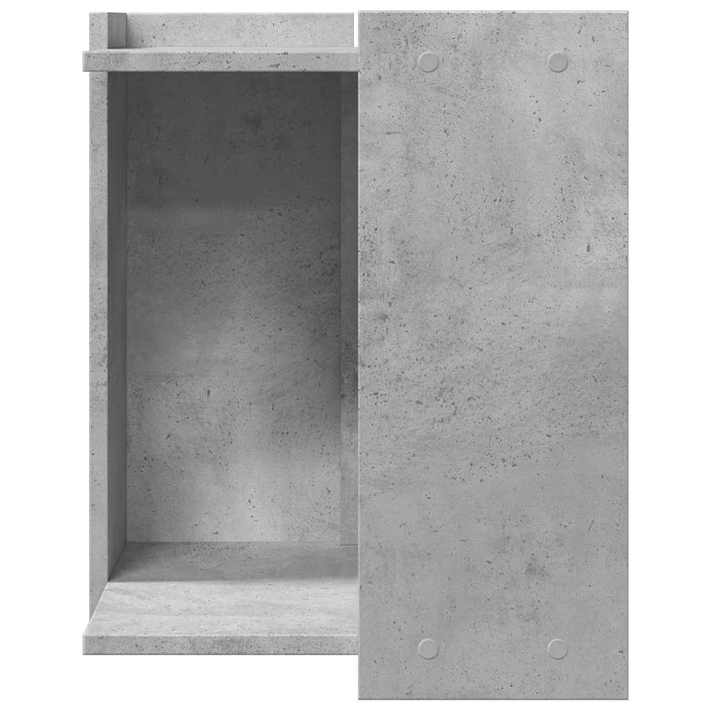 Kattenbakkast 42x42x51 cm bewerkt hout betongrijs