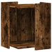Kattenbakkast 42x42x51 cm bewerkt hout gerookt eikenkleurig