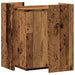 Kattenbakkast 42x42x51 cm bewerkt hout oud houtkleurig