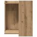Kattenbakkast 42x42x51 cm bewerkt hout artisanaal eikenkleurig