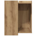 Kattenbakkast 42x42x51 cm bewerkt hout artisanaal eikenkleurig