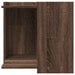 Kattenbakkast 53x53x51 cm bewerkt hout bruin eikenkleurig