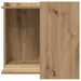Kattenbakkast 53x53x51 cm bewerkt hout artisanaal eikenkleurig