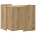 Kattenbakkast 53x53x51 cm bewerkt hout artisanaal eikenkleurig