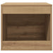 Kattenbakkast 47x59x42 cm bewerkt hout artisanaal eikenkleurig