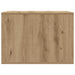 Kattenbakkast 47x59x42 cm bewerkt hout artisanaal eikenkleurig