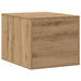 Kattenbakkast 47x59x42 cm bewerkt hout artisanaal eikenkleurig