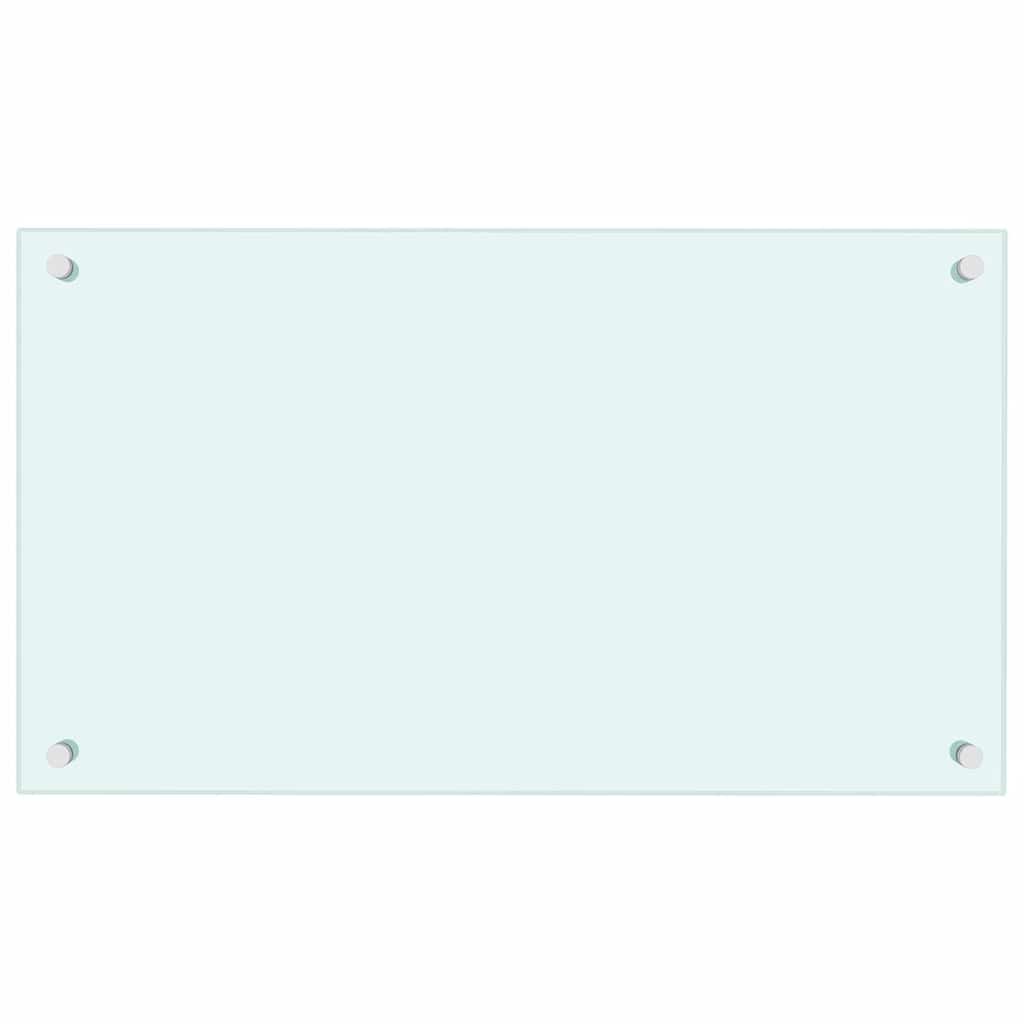 Spatschermen keuken 2 st 70x40 cm gehard glas wit