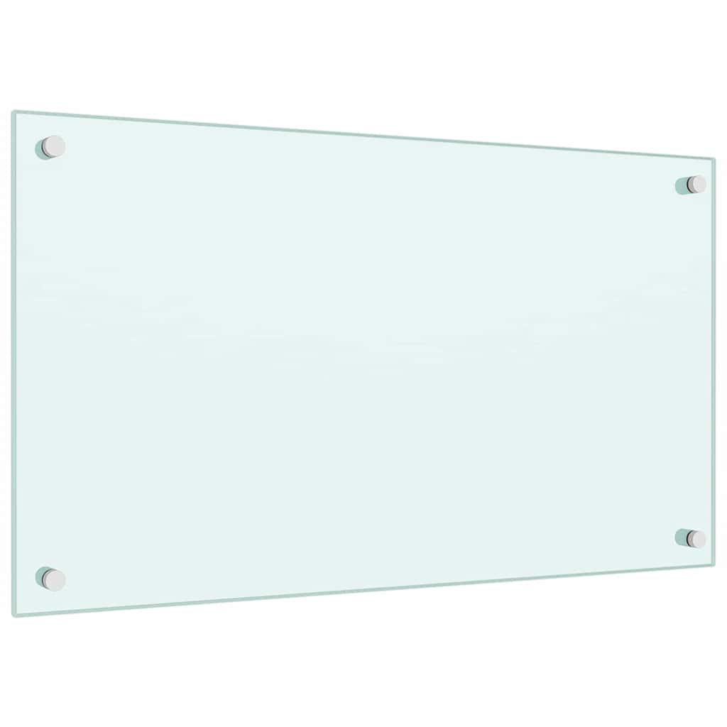 Spatschermen keuken 2 st 70x40 cm gehard glas wit