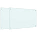 Spatschermen keuken 2 st 80x50 cm gehard glas wit