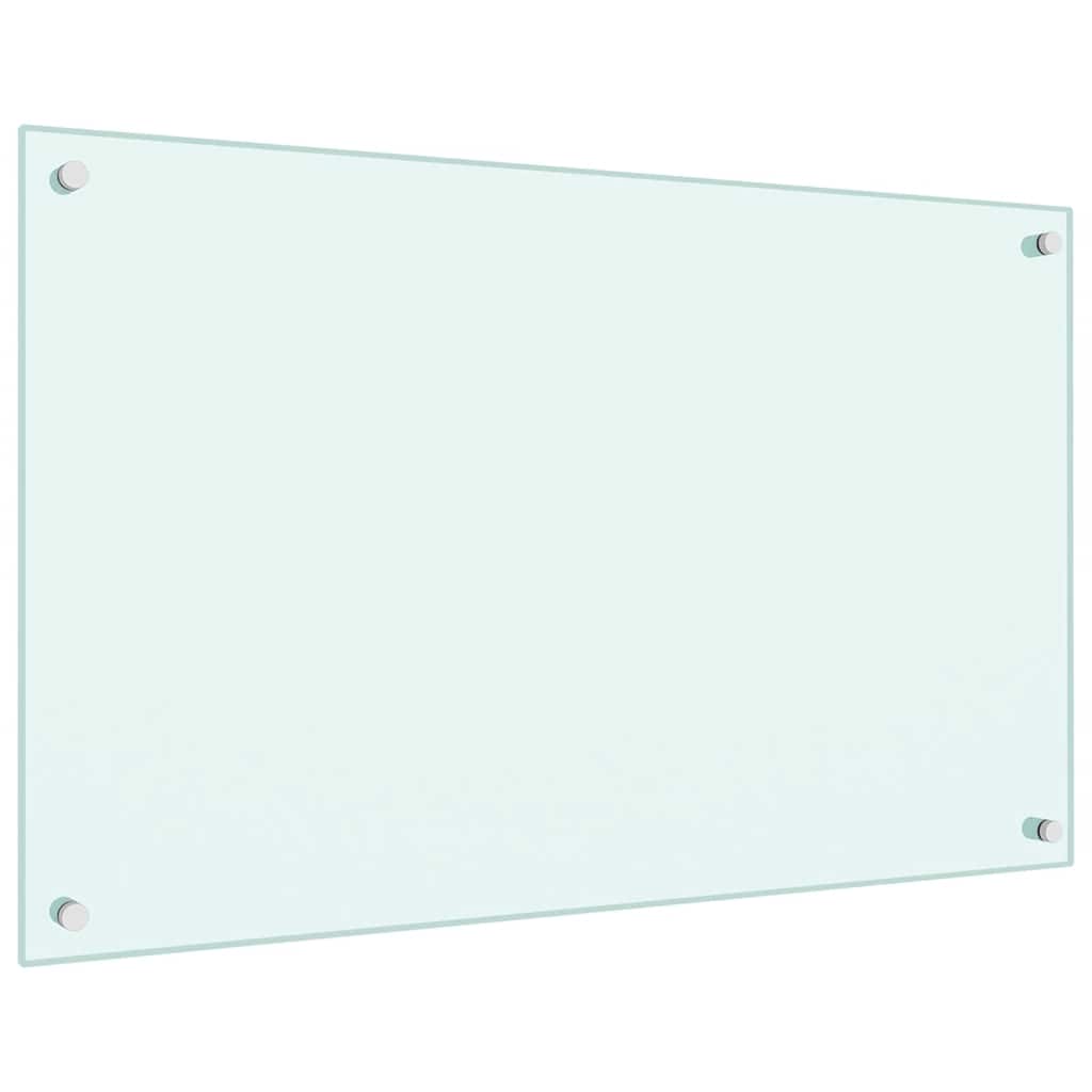 Spatschermen keuken 2 st 80x50 cm gehard glas wit