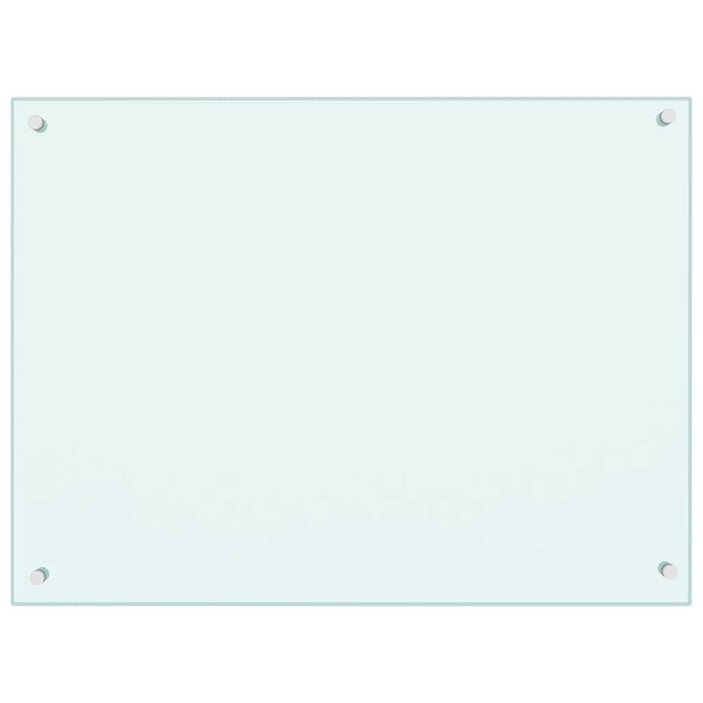 Spatschermen keuken 2 st 80x60 cm gehard glas wit