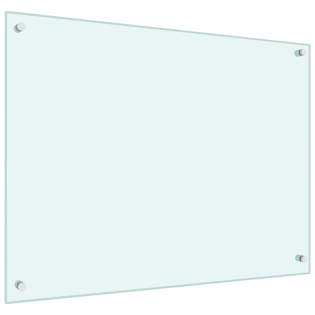 Spatschermen keuken 2 st 80x60 cm gehard glas wit