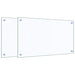 Spatschermen keuken 2 st 70x40 cm gehard glas transparant