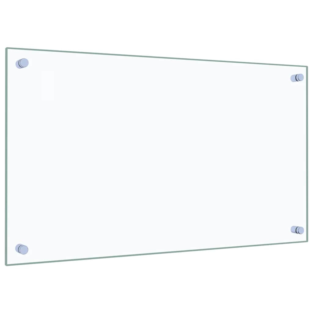 Spatschermen keuken 2 st 70x40 cm gehard glas transparant