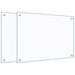 Spatschermen keuken 2 st 70x50 cm gehard glas transparant