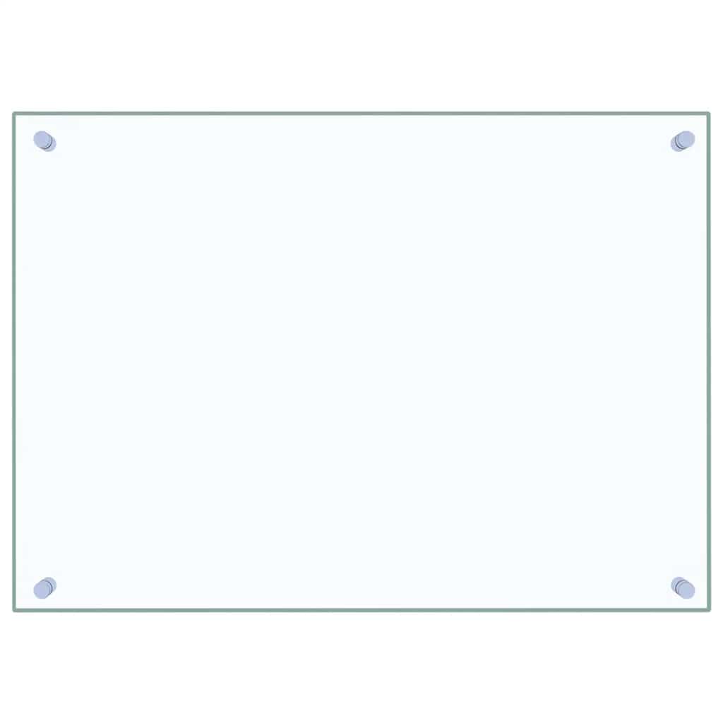Spatschermen keuken 2 st 70x50 cm gehard glas transparant