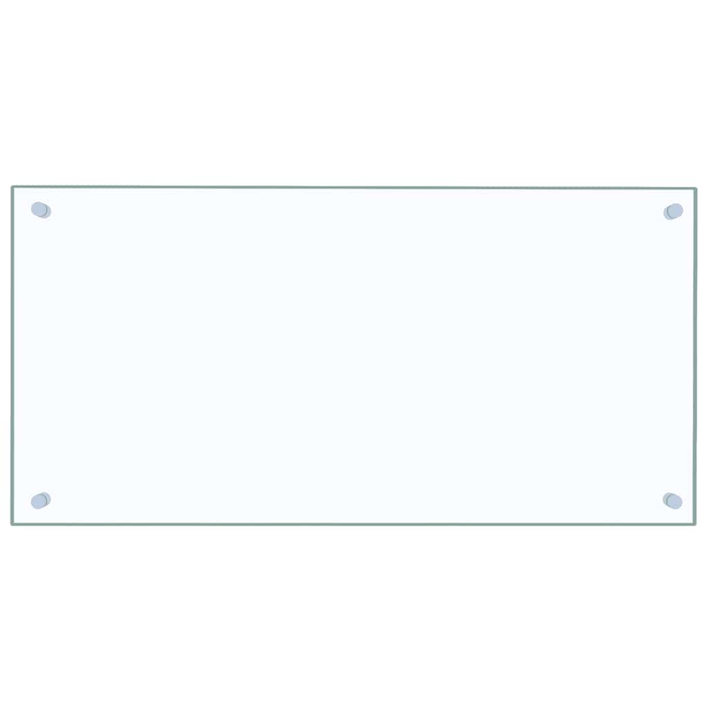 Spatschermen keuken 2 st 80x40 cm gehard glas transparant