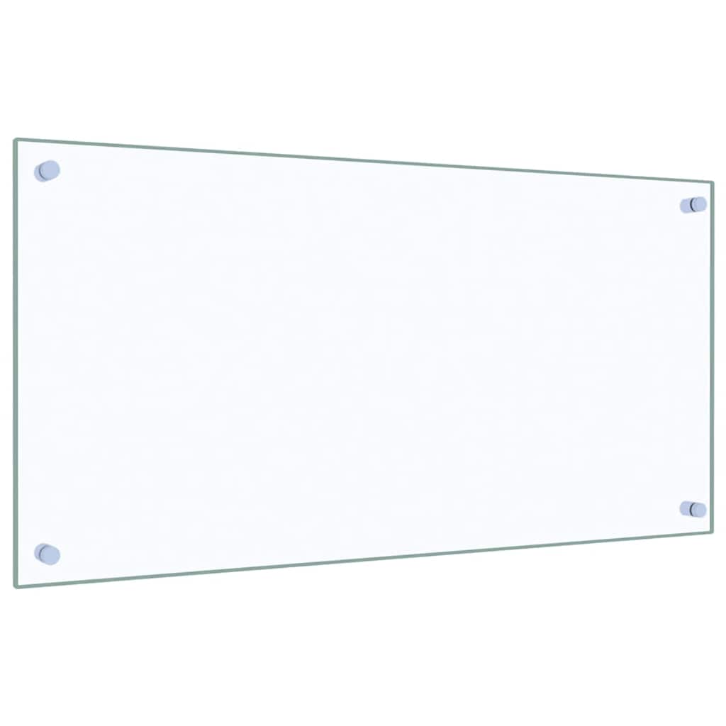Spatschermen keuken 2 st 80x40 cm gehard glas transparant