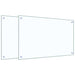 Spatschermen keuken 2 st 80x50 cm gehard glas transparant