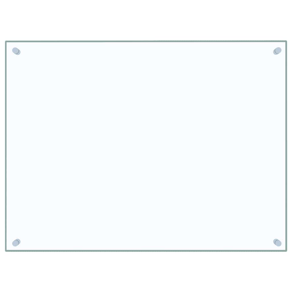 Spatschermen keuken 2 st 80x60 cm gehard glas transparant