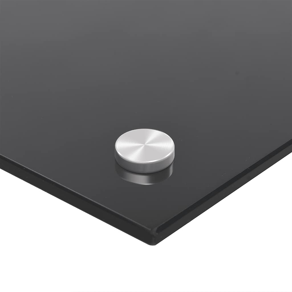 Spatschermen keuken 2 st 70x50 cm gehard glas zwart