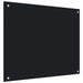 Spatschermen keuken 2 st 70x60 cm gehard glas zwart