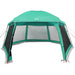 Zwembadtent uitneembare buiten- gaaswanden 512x458 cm zeegroen