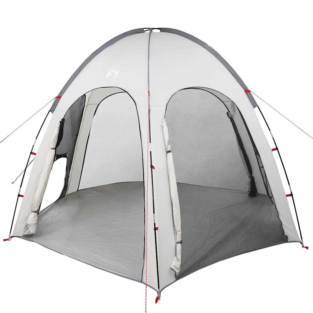 Zwembad Tent Polyester En Glasvezel Grijs