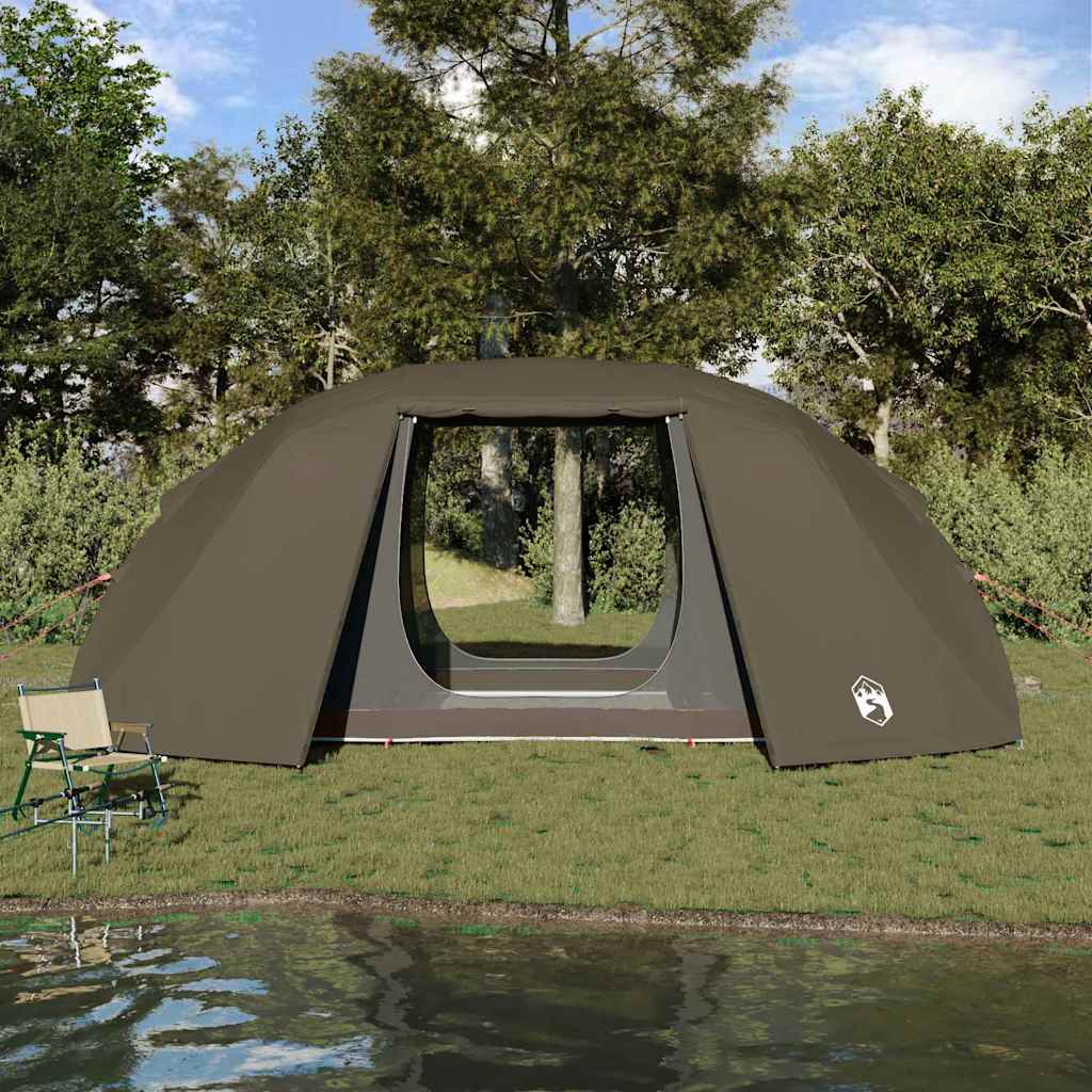 Vistent met dak Bruin 514 x 465 x 187 cm Polyester en Glasvezel
