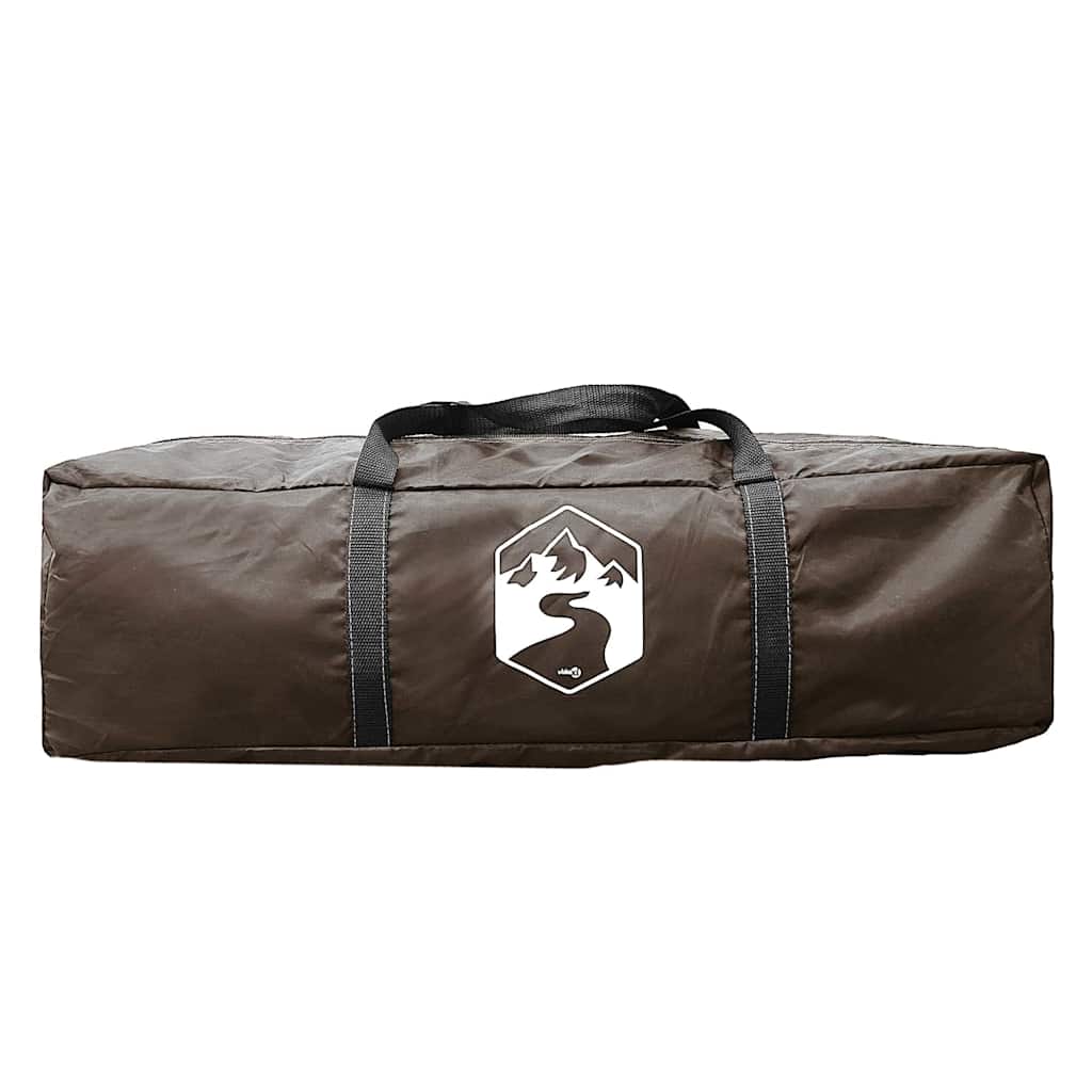 Vistent met dak Bruin 514 x 465 x 187 cm Polyester en Glasvezel