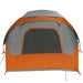Tent 4-persoons waterdicht grijs en oranje
