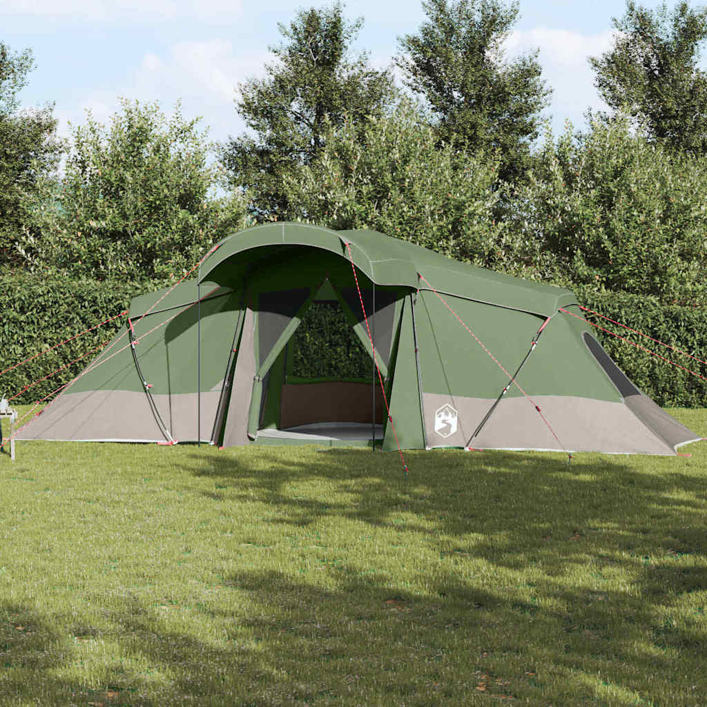 Gezinstent met dak Groen en Grijs 721 x 335 x 212 cm