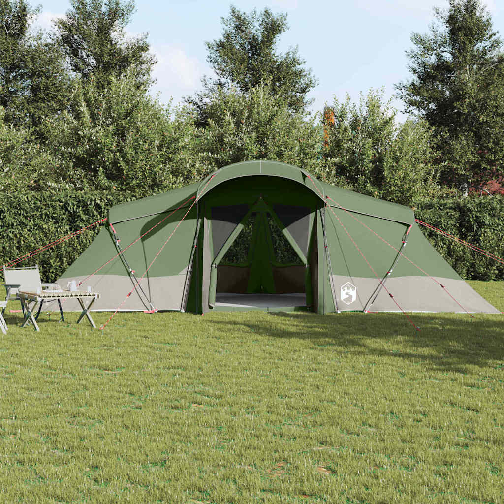 Gezinstent met dak Groen en Grijs 721 x 335 x 212 cm
