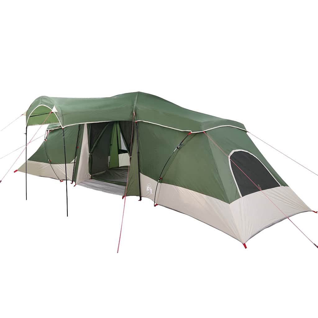 Gezinstent met dak Groen en Grijs 721 x 335 x 212 cm