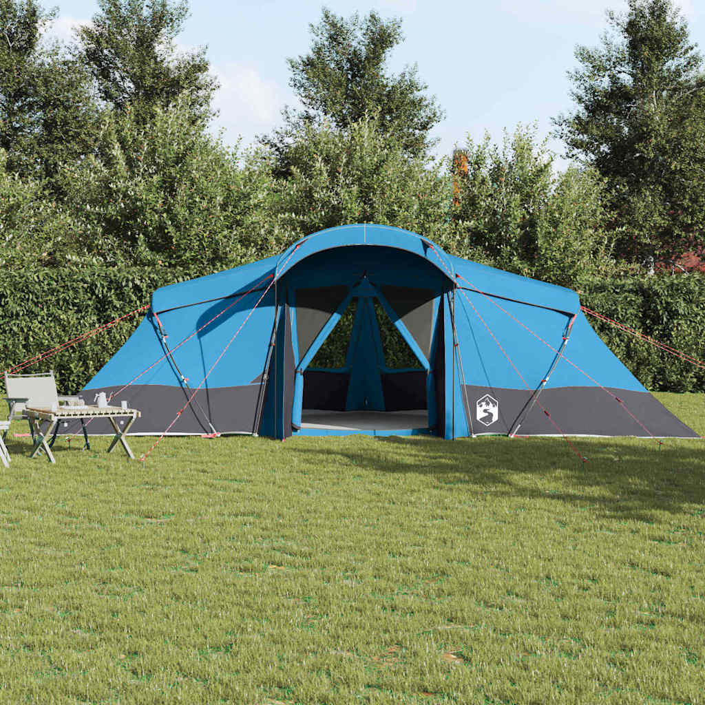 Gezinstent met dak Blauw en Grijs 721 x 335 x 212 cm